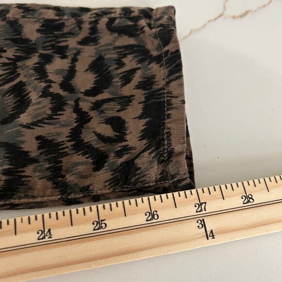 AG Adriano Goldschmied Farrah Velvet Animal Print Skinny Ankle Jeans SZ27R - Picture 13 of 13